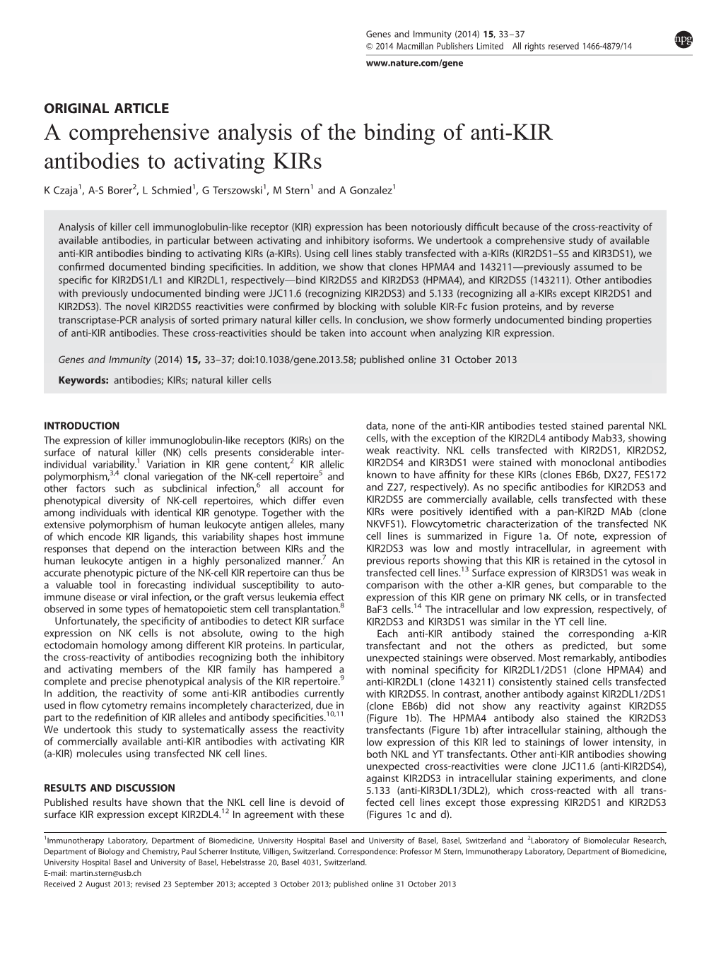 A Comprehensive Analysis of the Binding of Anti-KIR Antibodies to Activating Kirs