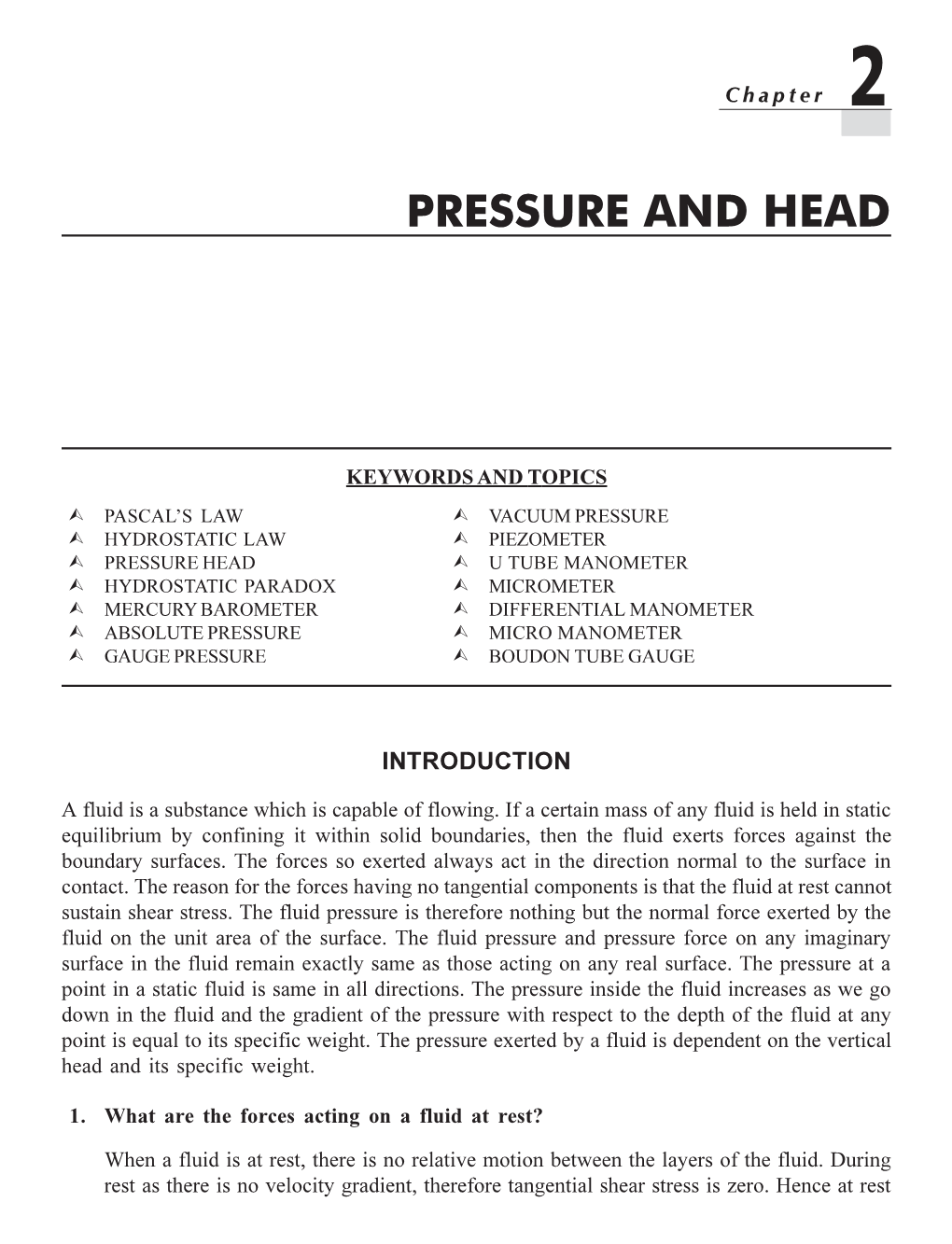 Pressure and Head