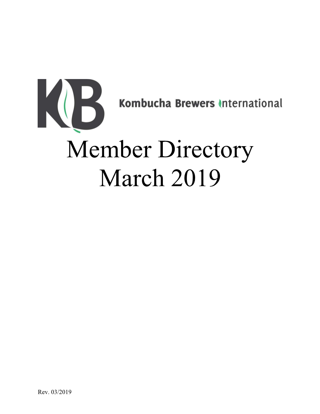 Member Directory March 2019