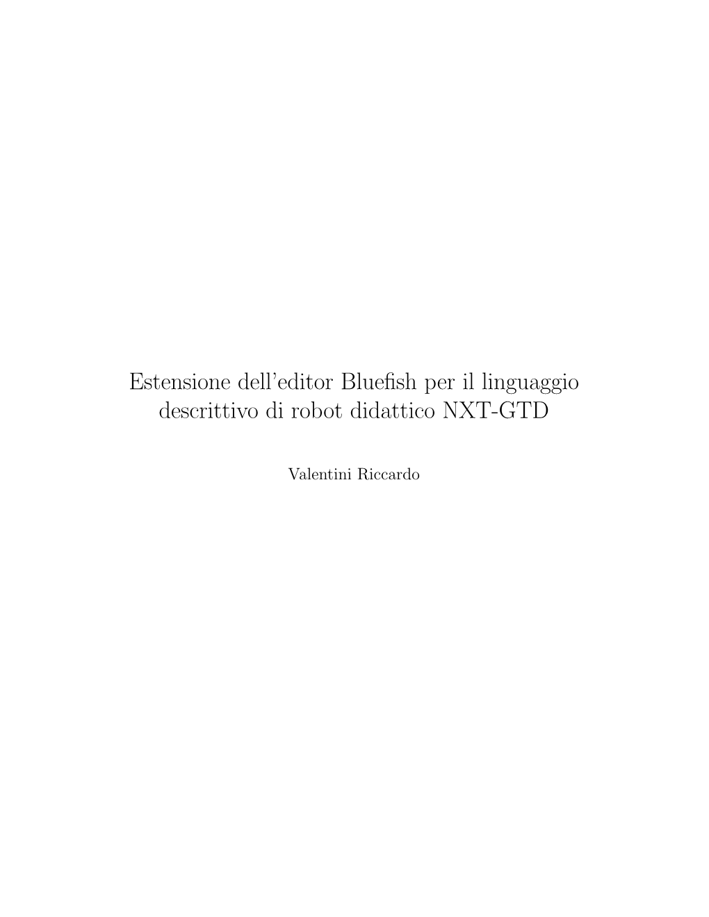 Estensione Dell'editor Bluefish Per Il Linguaggio Descrittivo Di Robot