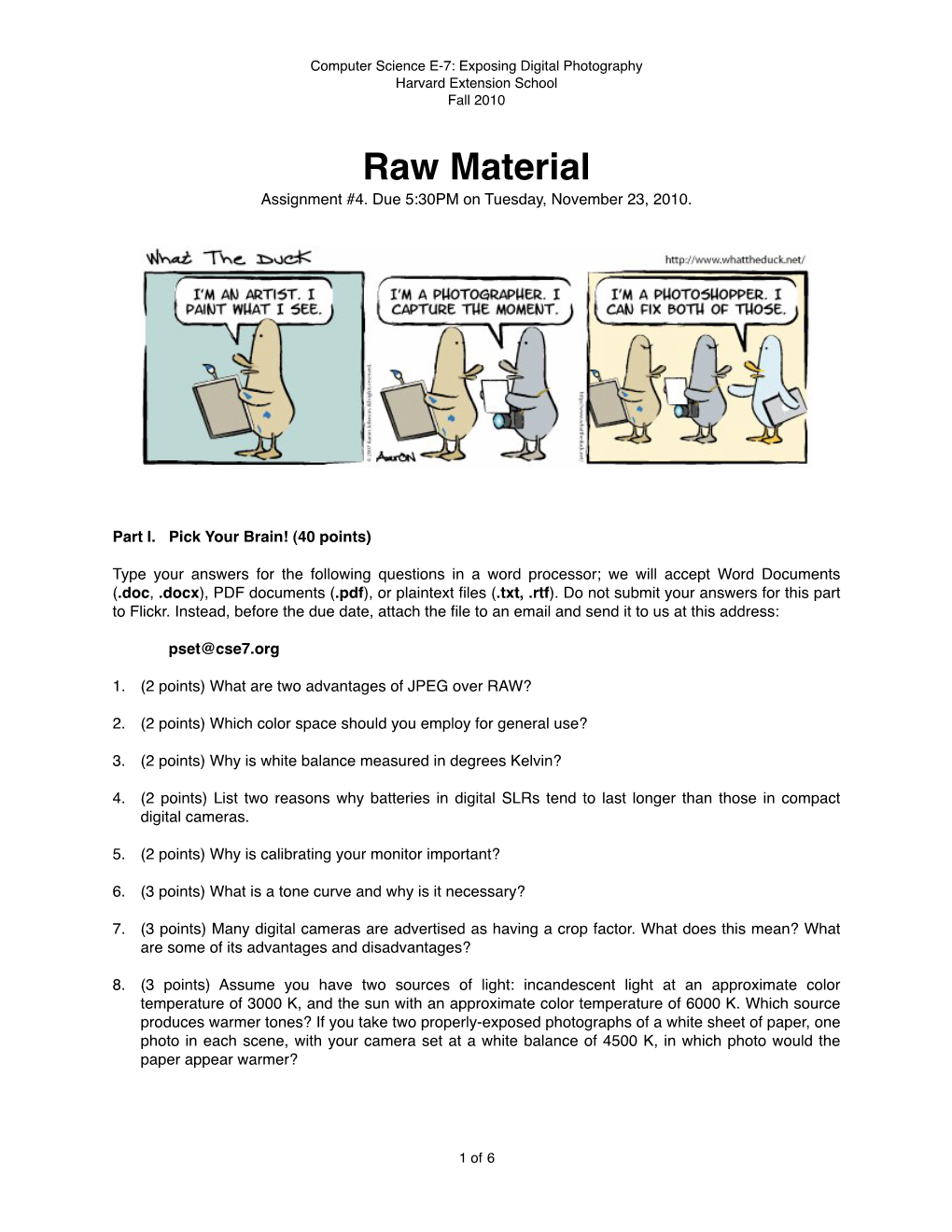 Assignment 4: Raw Material