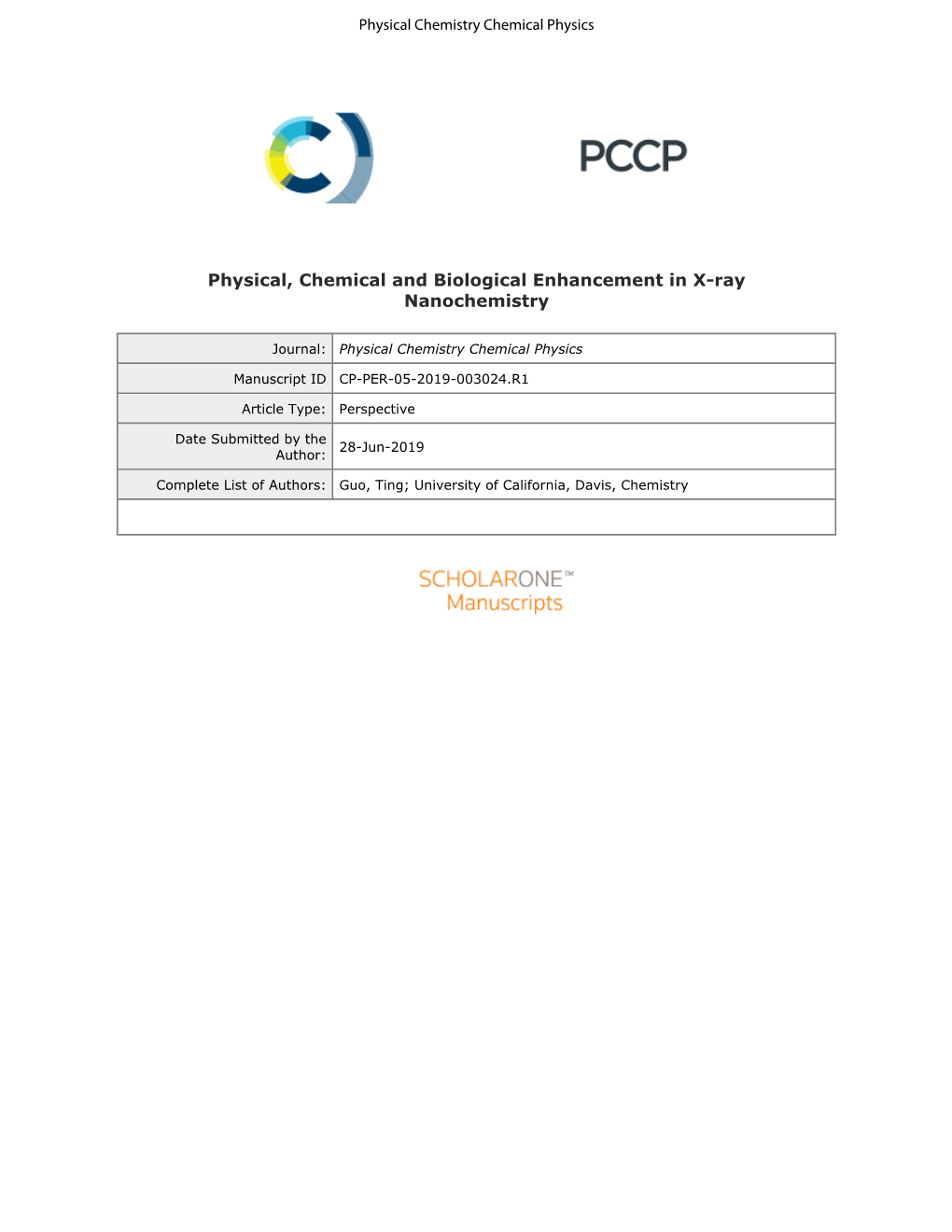 Physical, Chemical and Biological Enhancement in X-Ray Nanochemistry