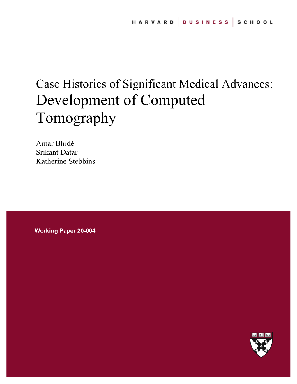 Development of Computed Tomography