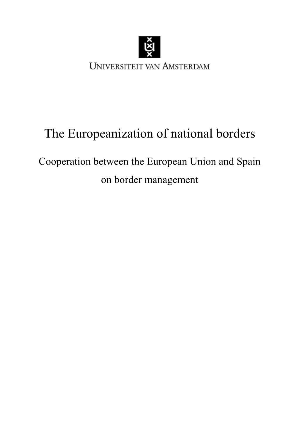 The Europeanization of National Borders