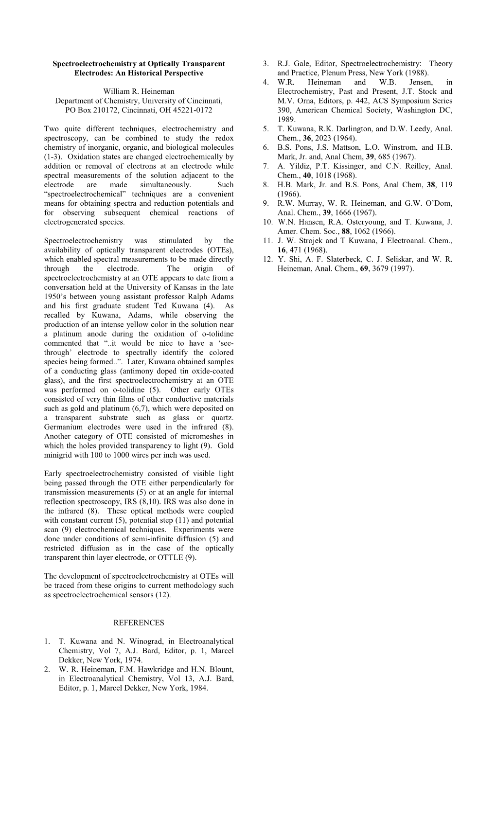 Spectroelectrochemistry at Optically Transparent 3