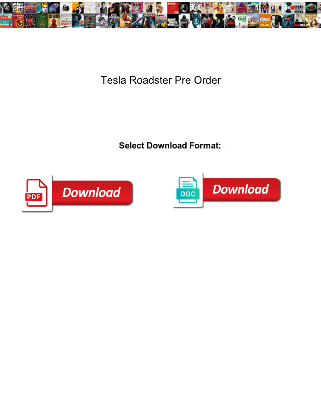 Tesla Roadster Pre Order