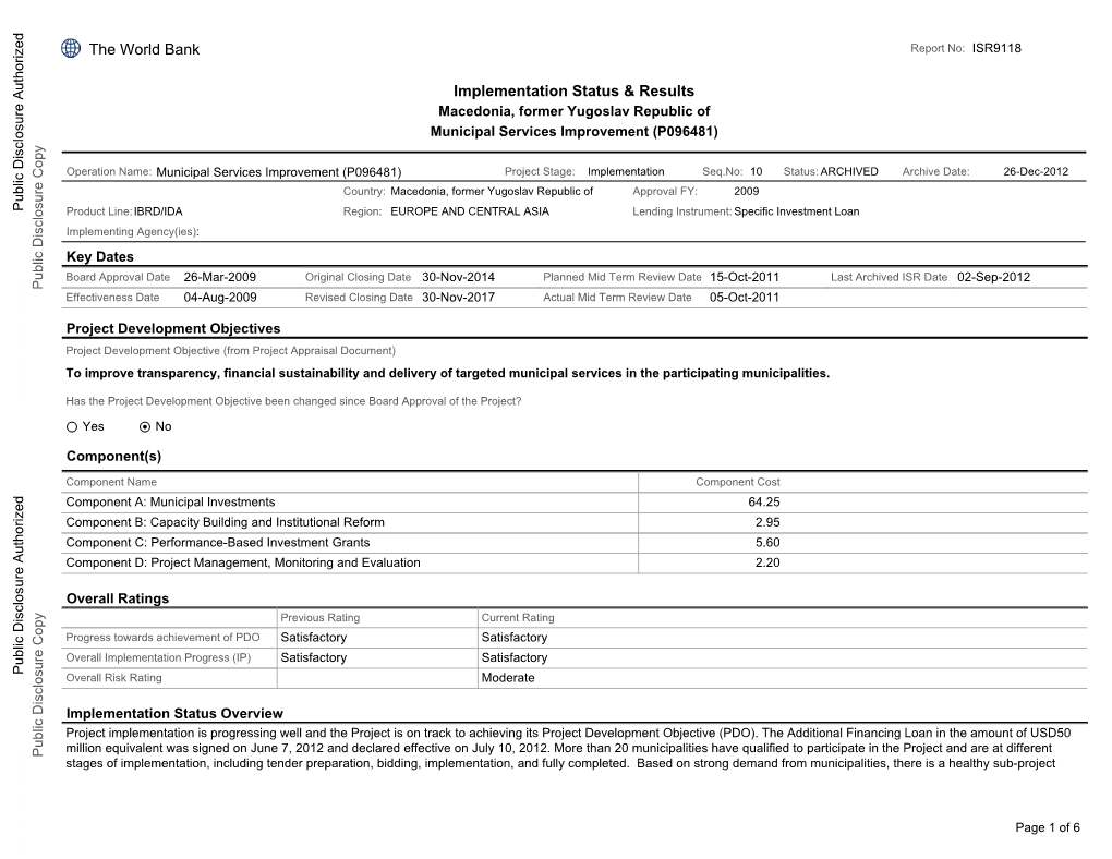 World Bank Document