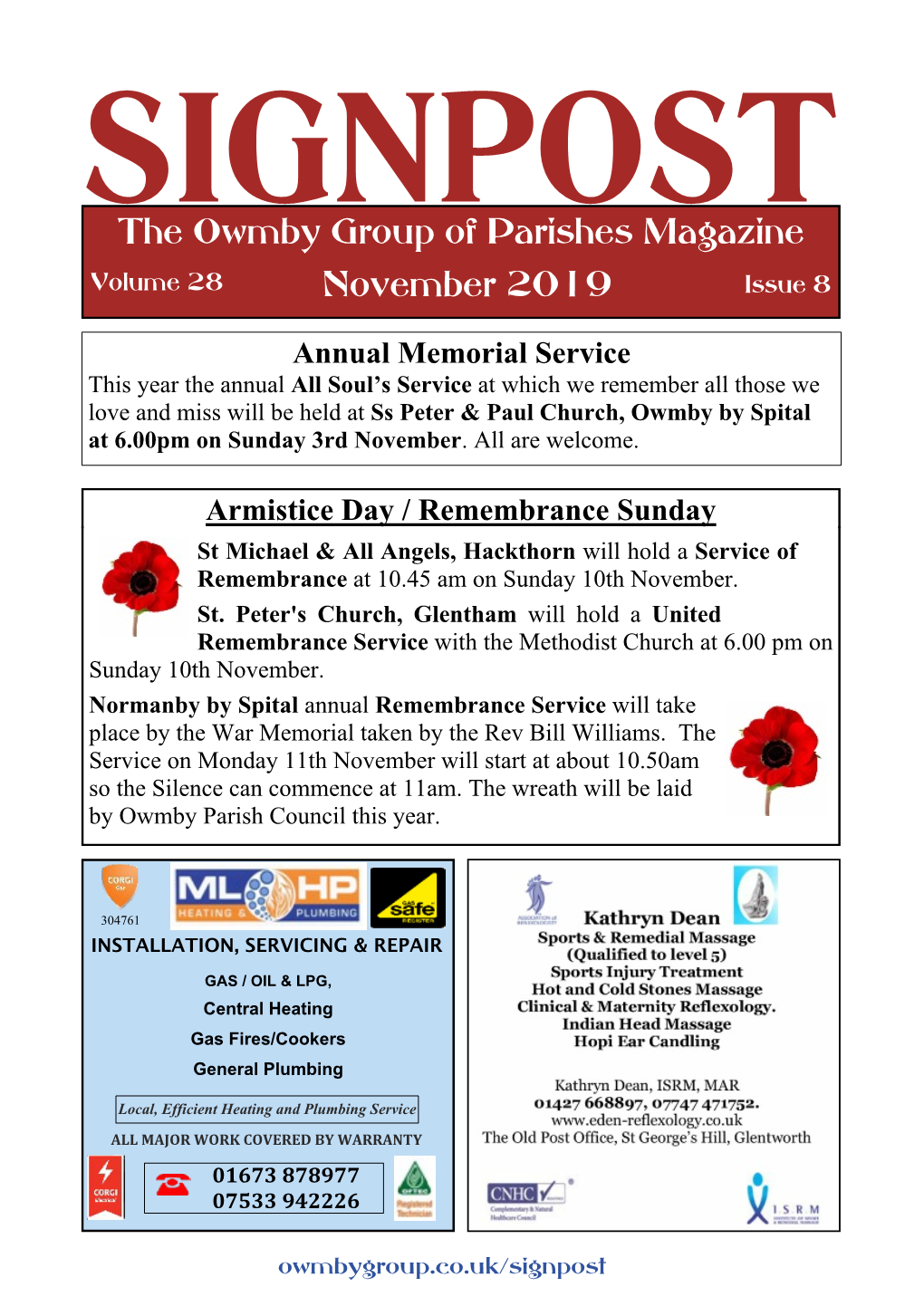 The Owmby Group of Parishes Magazine November 2019