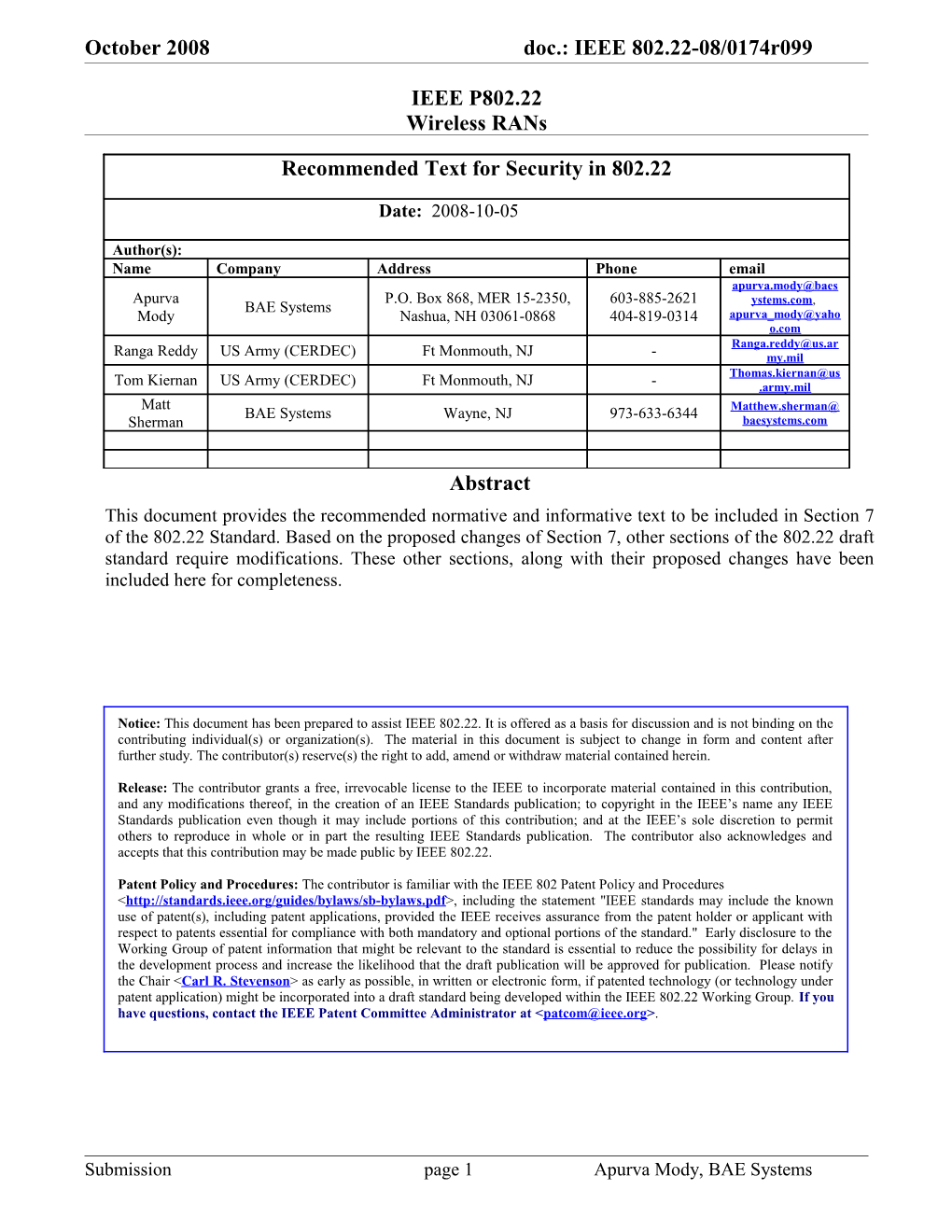 IEEE P802.22 Wireless Rans s5