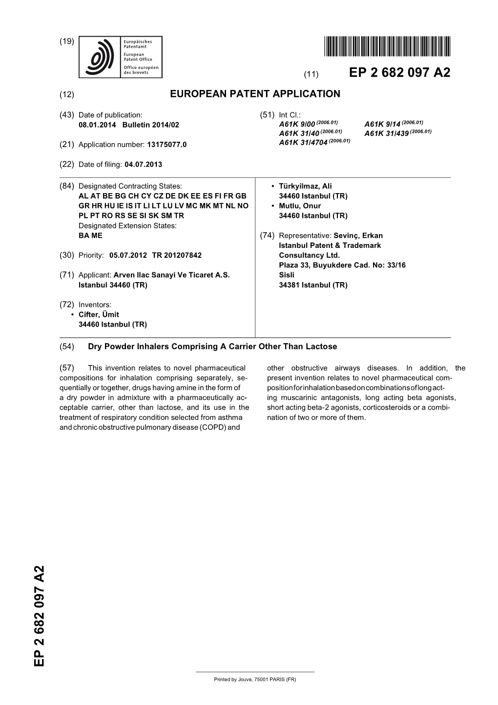 Dry Powder Inhalers Comprising a Carrier Other Than Lactose