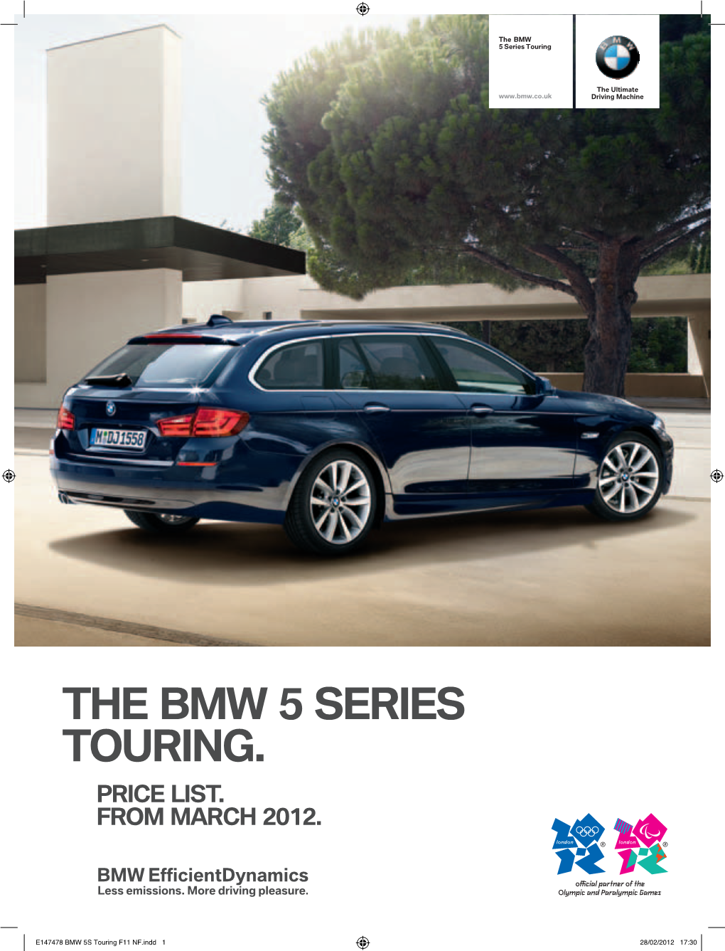 THE BMW 5 Series TOURING. Price List