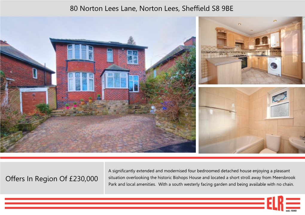 80 Norton Lees Lane, Norton Lees, Sheffield S8 9BE Offers in Region