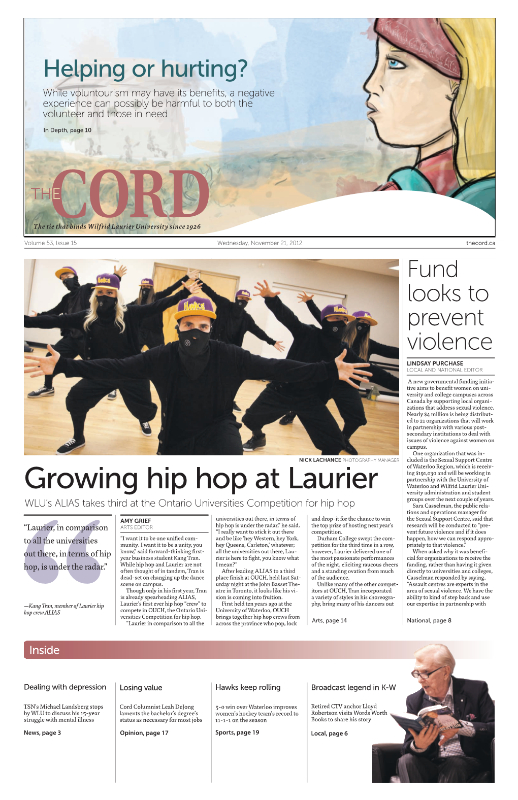 The Cord • Wednesday, November 21, 2012