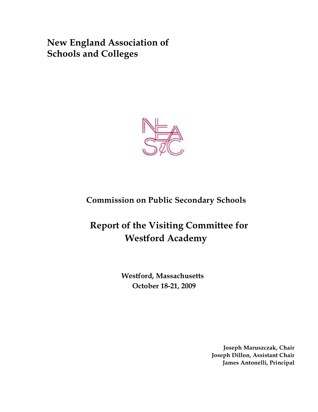 Westford Academy NEASC Report Draft Final