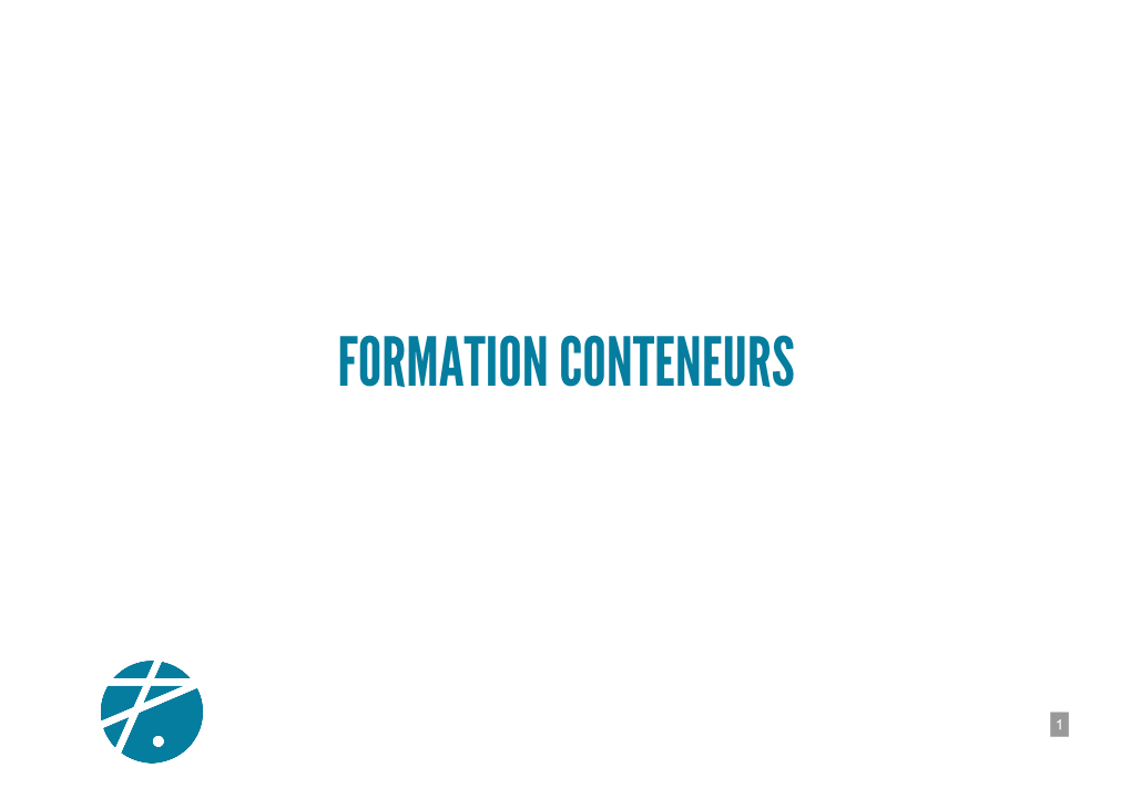 Formation Conteneurs