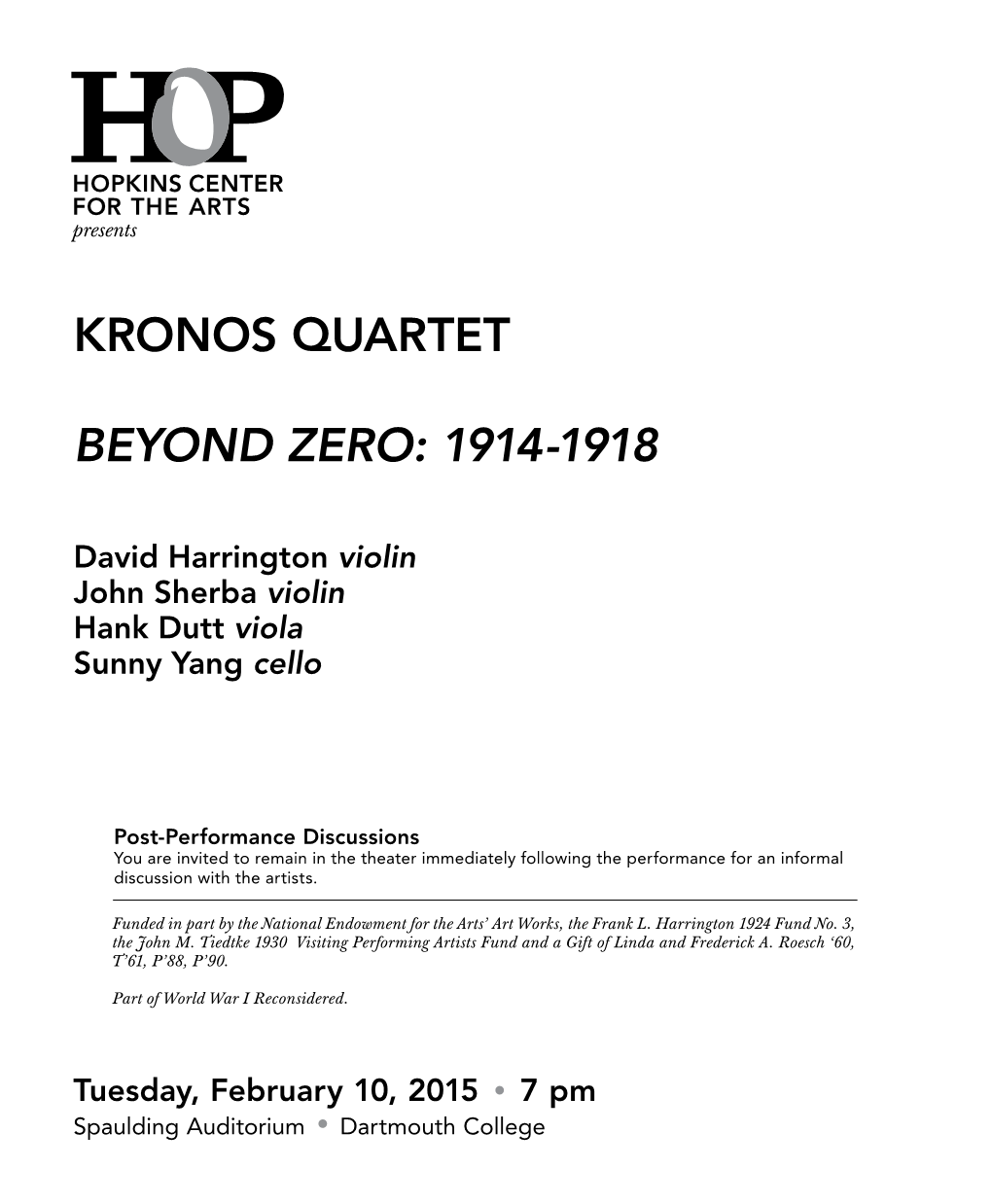 Kronos Quartet Beyond Zero
