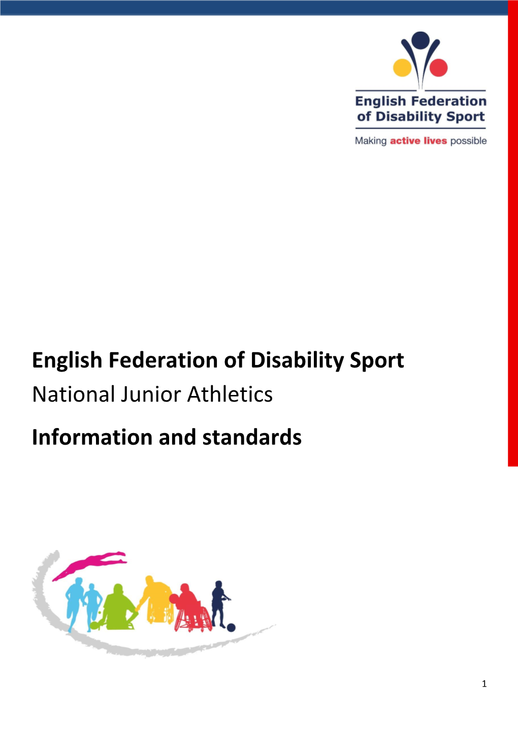 English Federation of Disability Sport National Junior Athletics Information and Standards