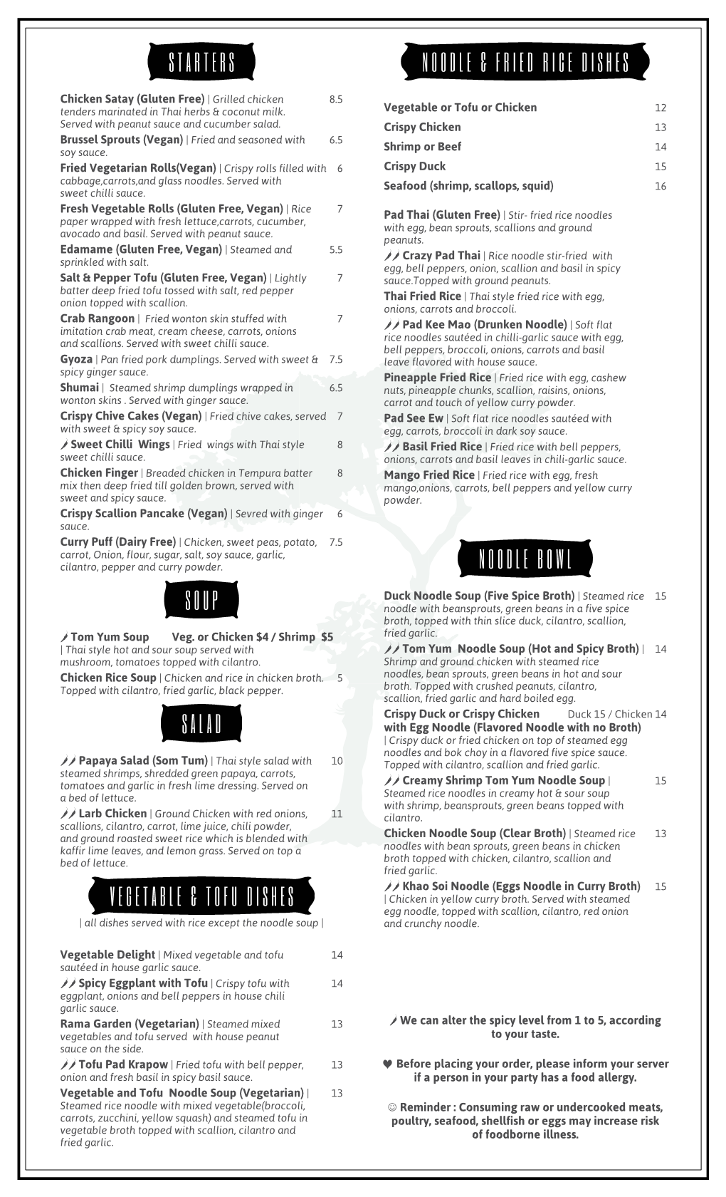 Copy of New Dining Menu