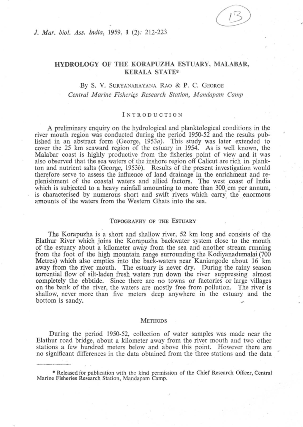 212-223 Hydrology of the Korapuzha