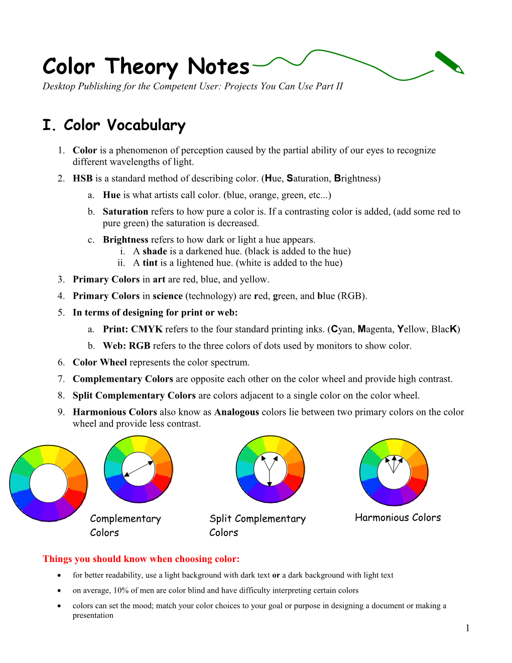 Color Theory Notes