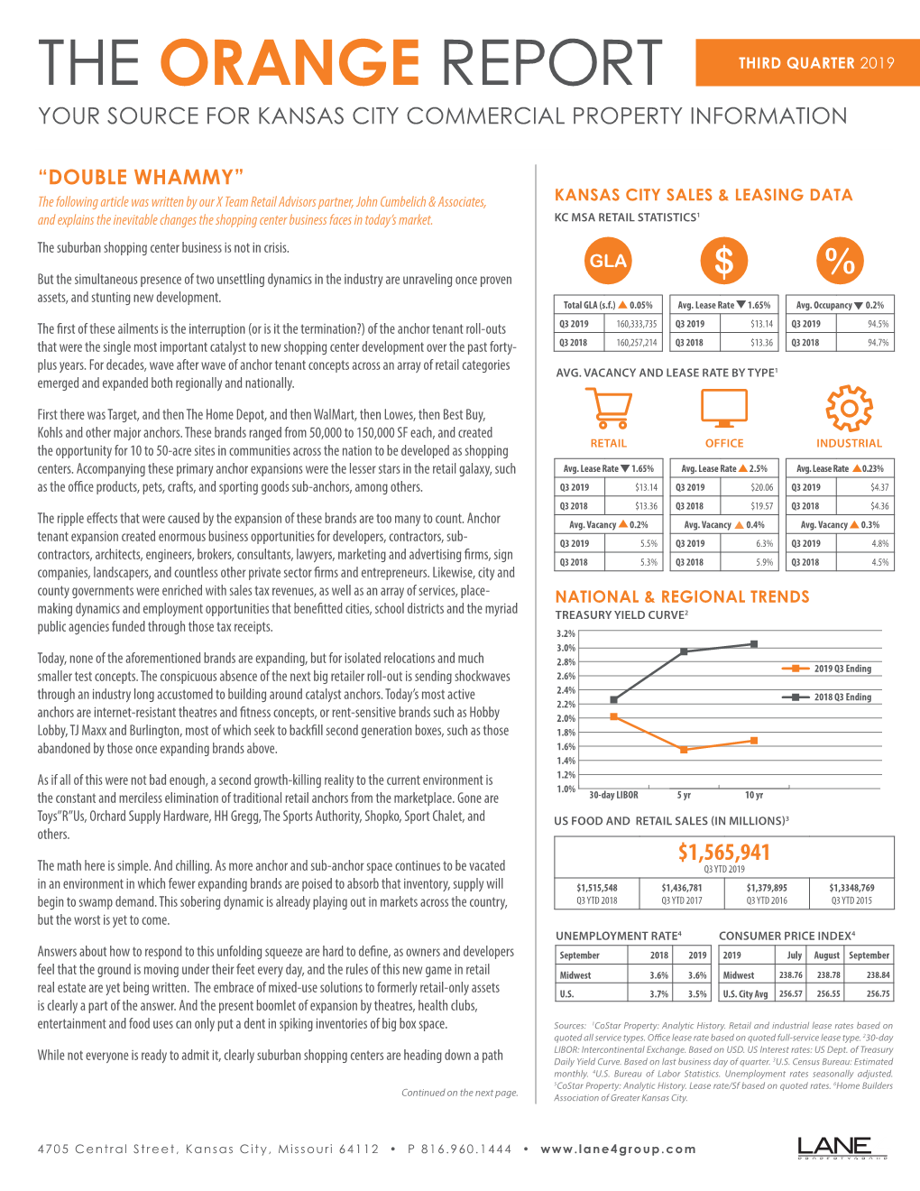 The Orange Report Third Quarter 2019 Your Source for Kansas City Commercial Property Information