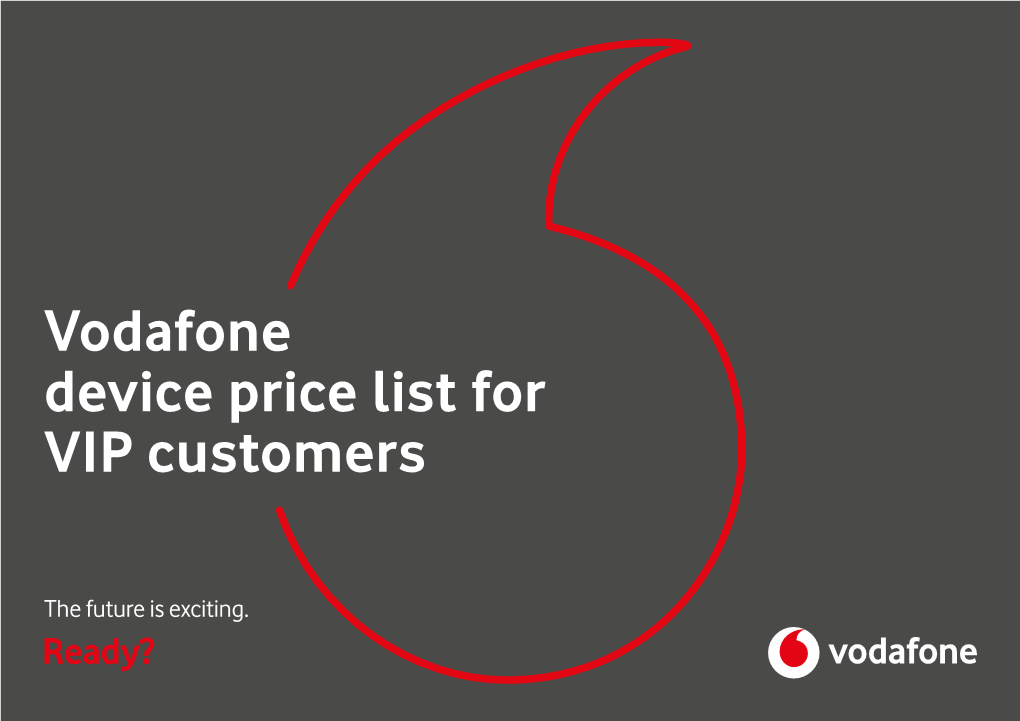 Vodafone Device Price List for VIP Customers