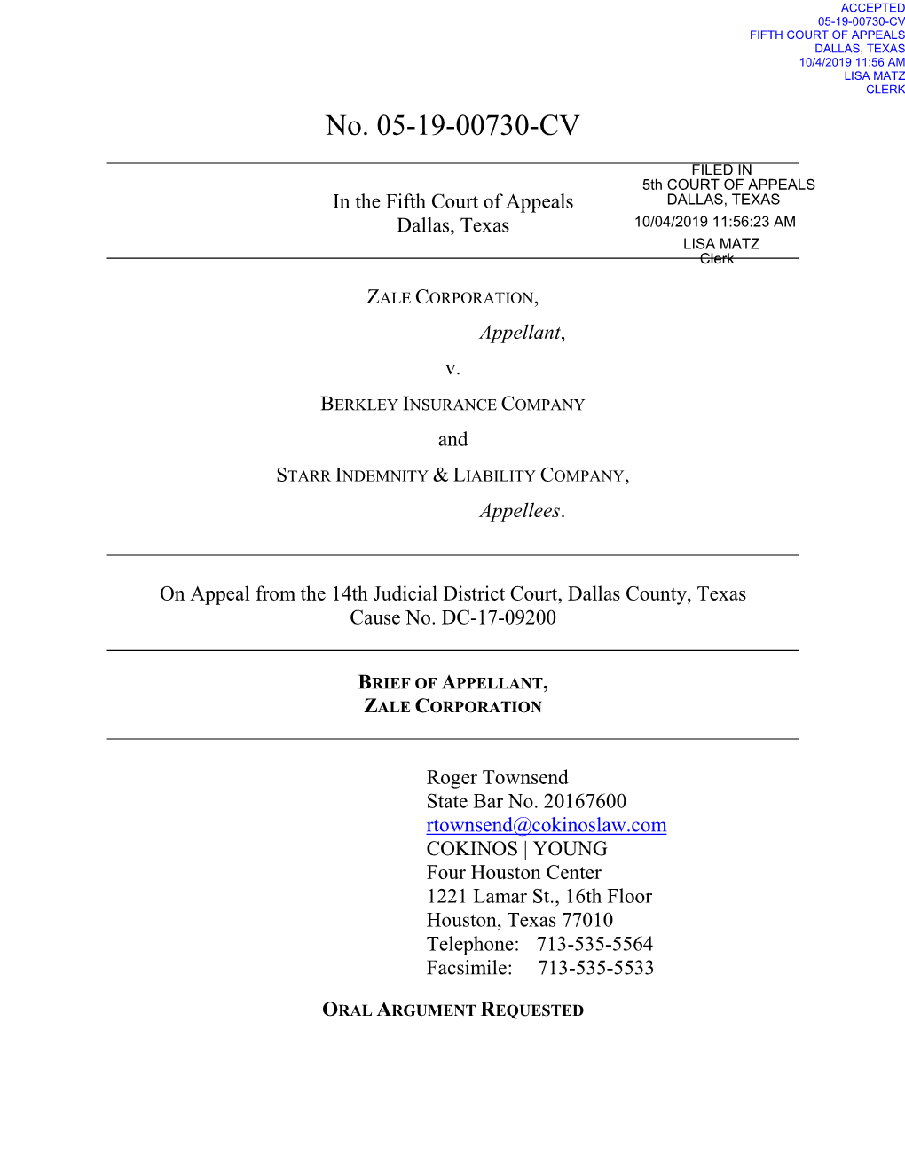 Zale Appellant Brief