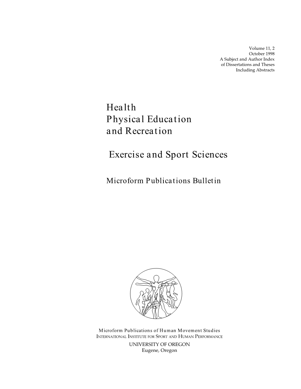 Health Physical Education and Recreation Exercise and Sport