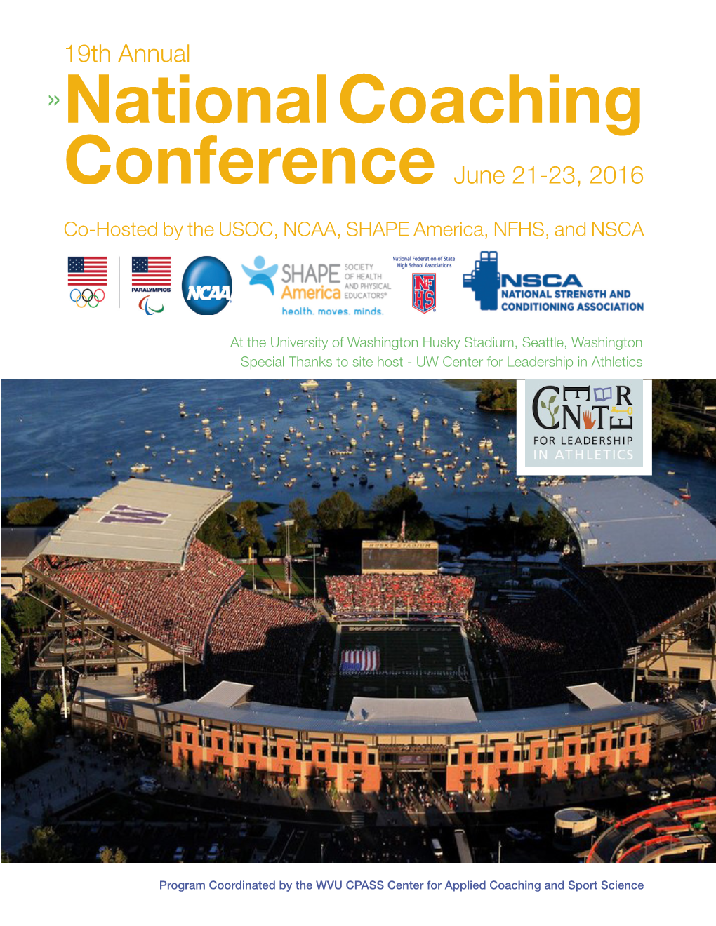 National Coaching Conference June 21-23, 2016