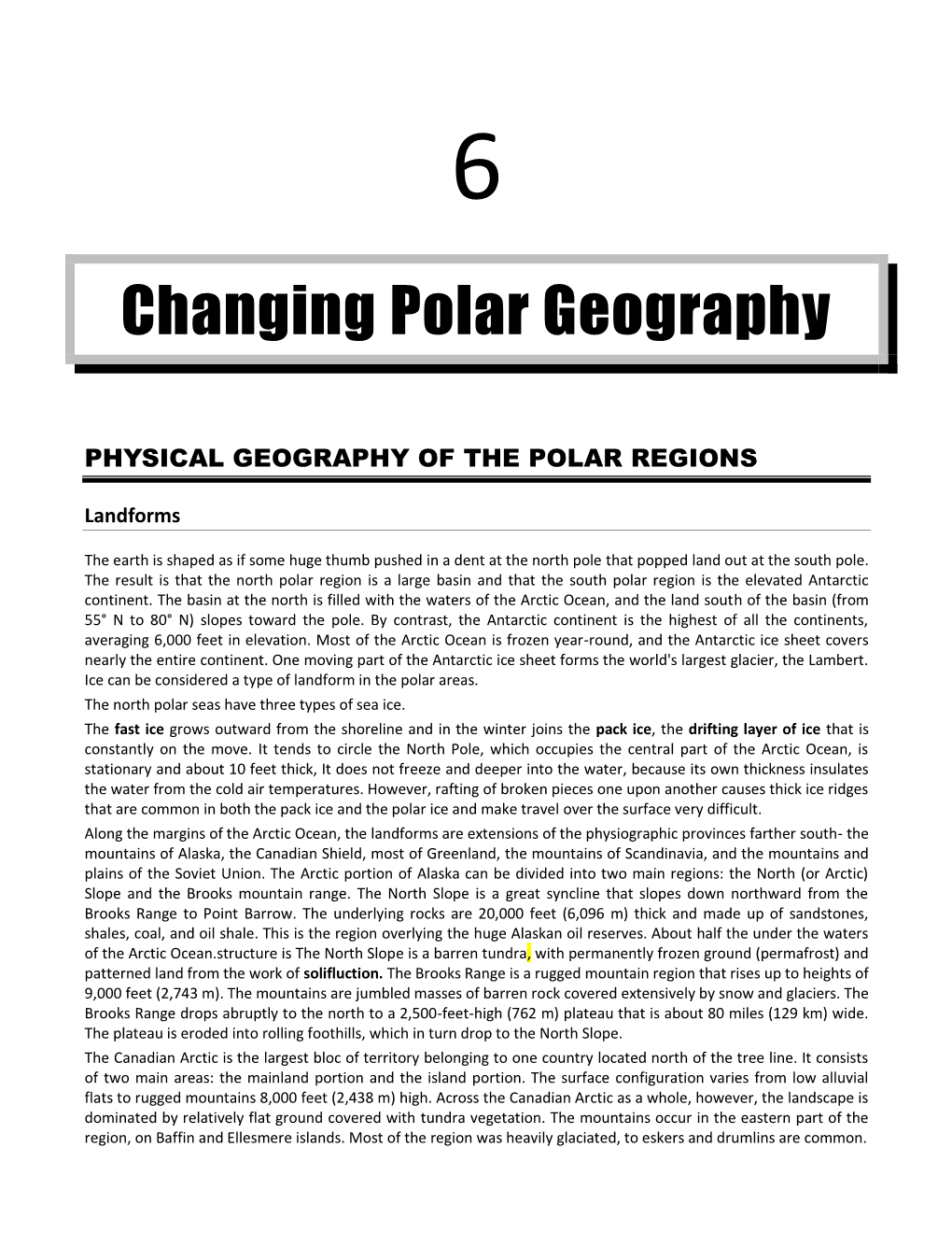 Changing Polar Geography