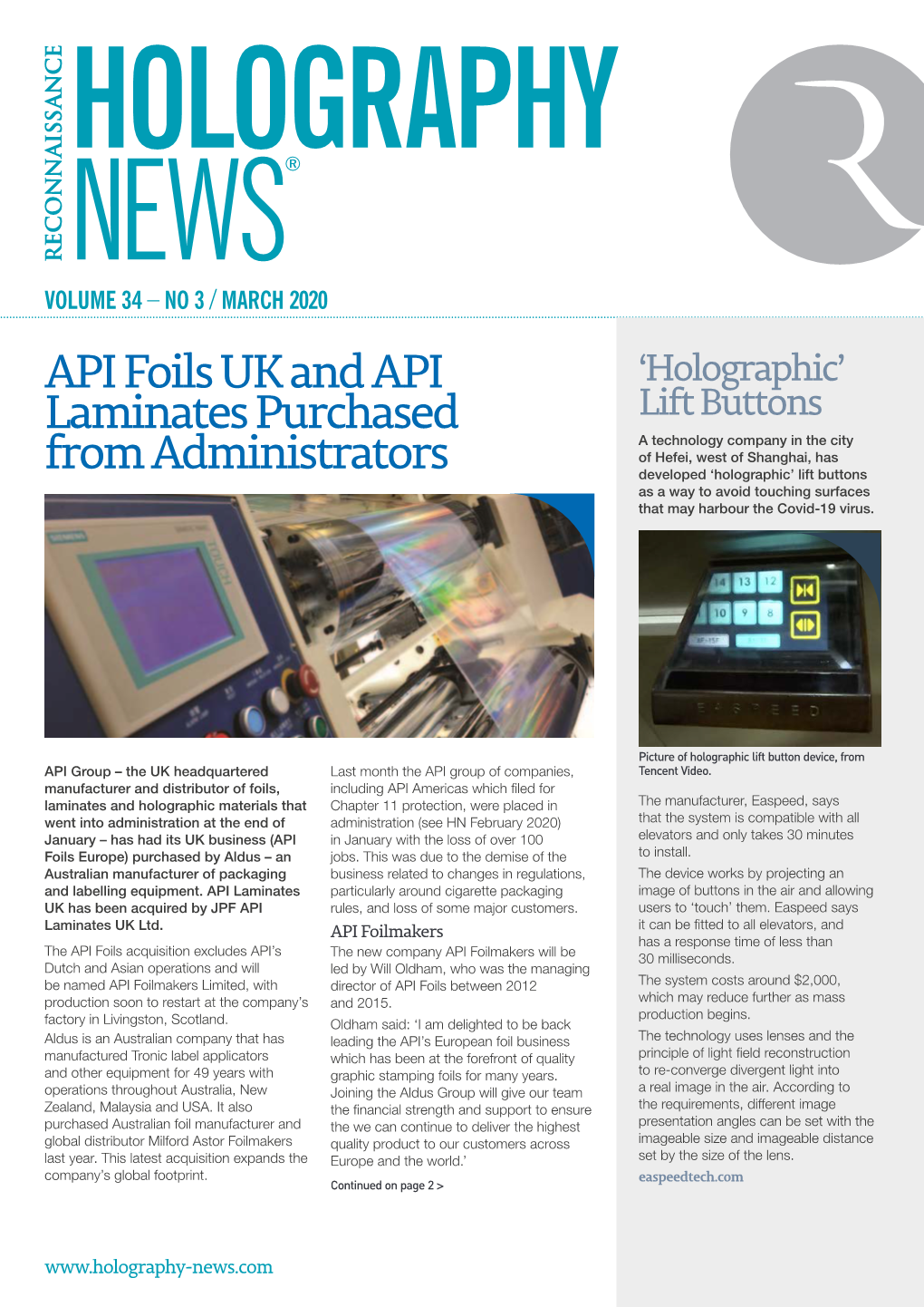 API Foils UK and API Laminates Purchased from Administrators