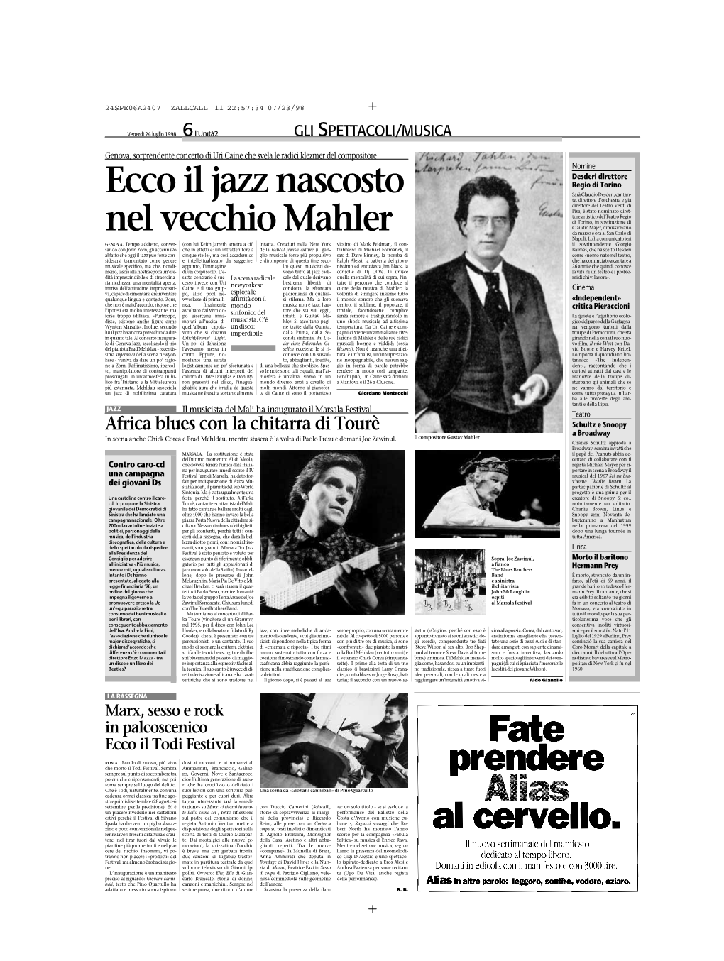 Ecco Il Jazz Nascosto Nel Vecchio Mahler