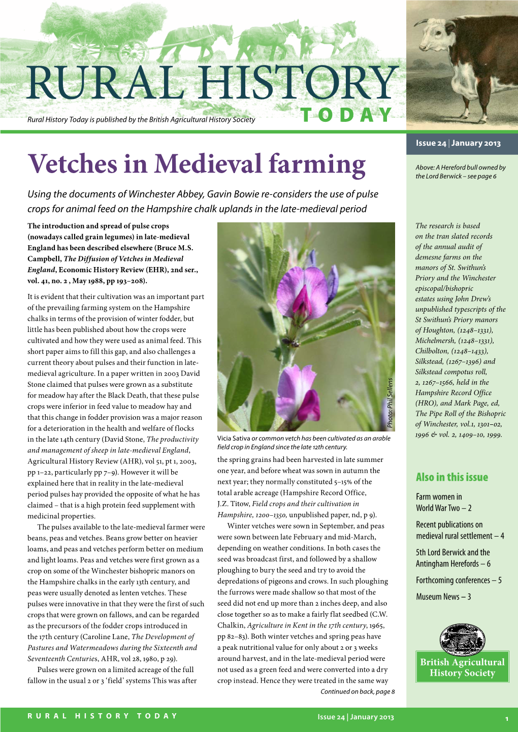 Vetches in Medieval Farming
