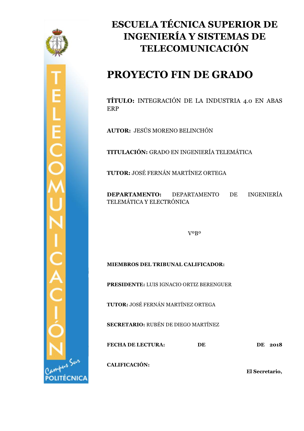 Proyecto Fin De Grado