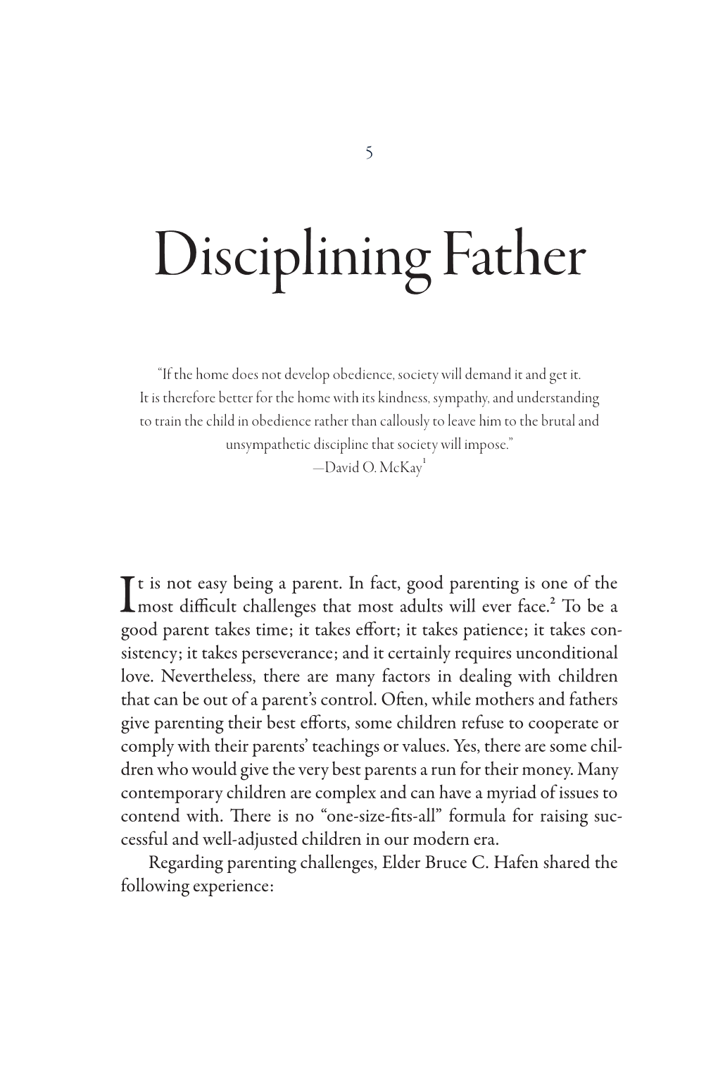 Disciplining Father