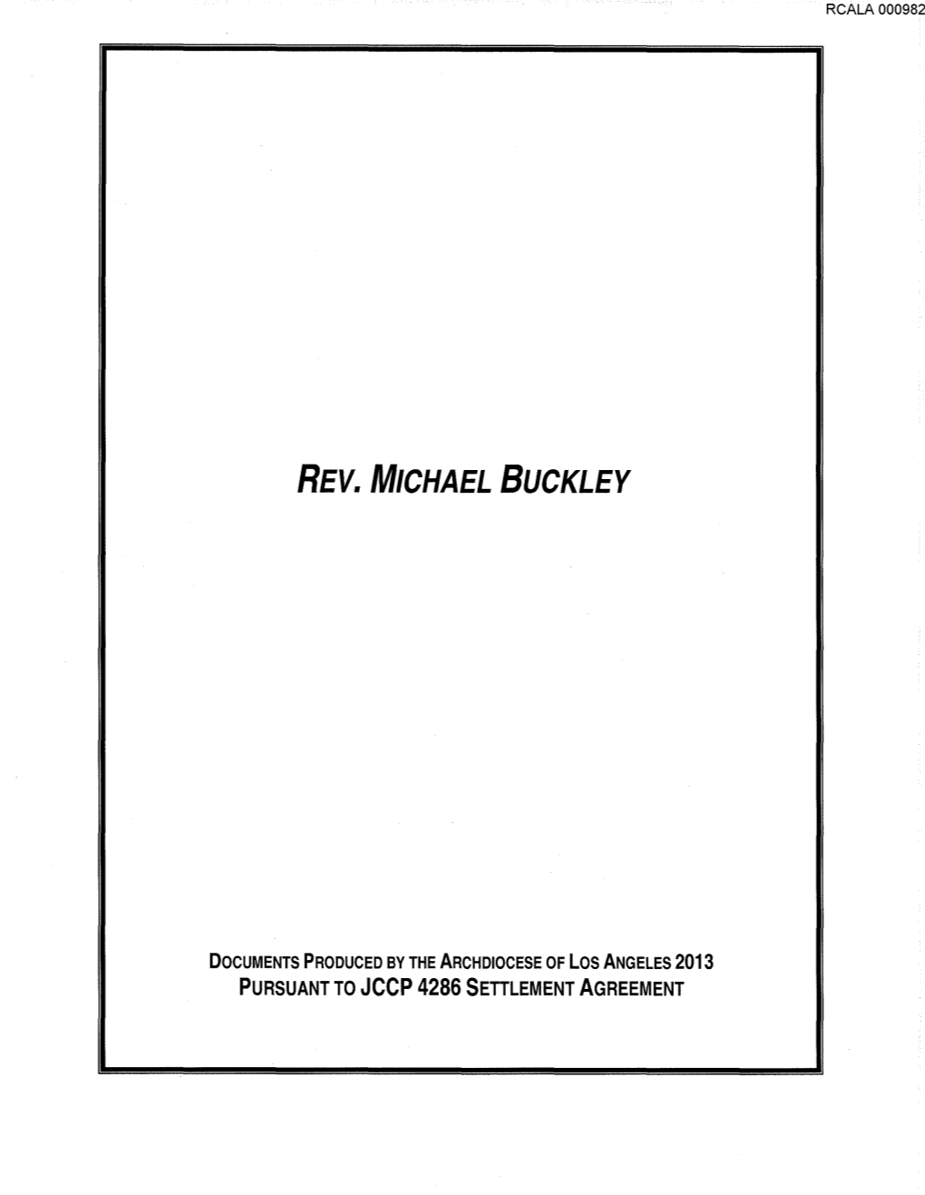 Rev. Michael Buckley