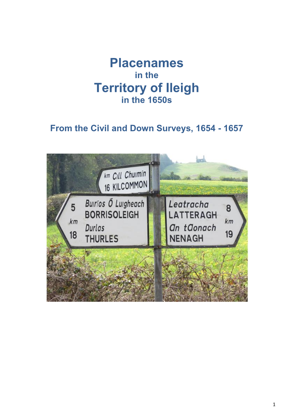 Placenames Territory of Ileigh