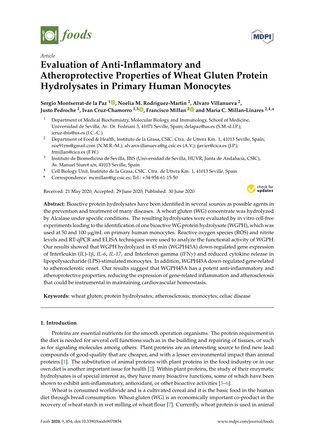 Evaluation of Anti-Inflammatory and Atheroprotective Properties Of