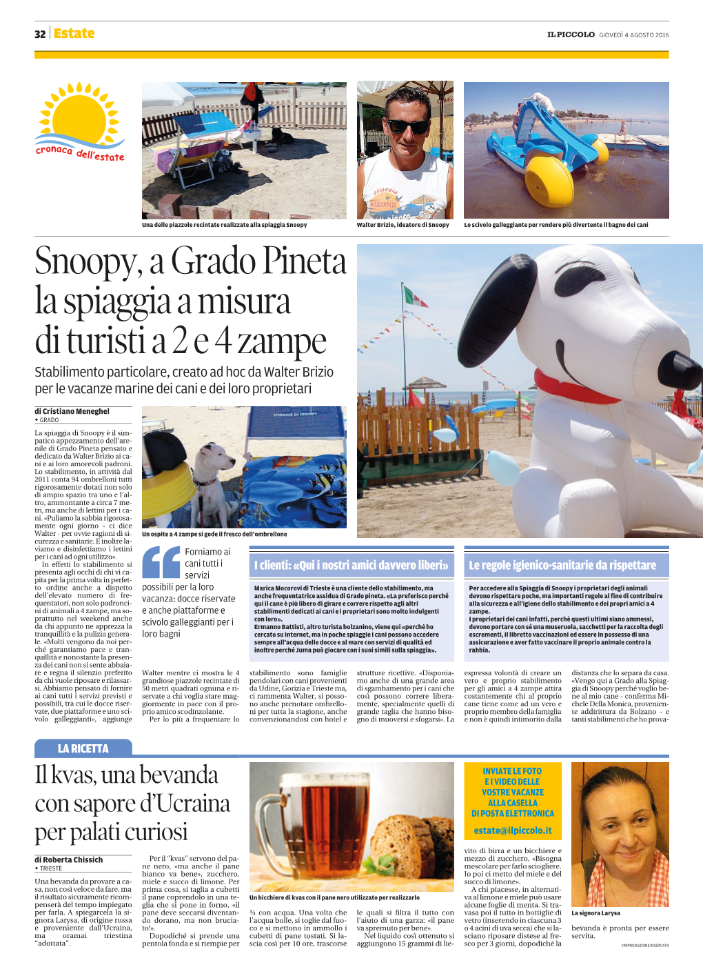 Snoopy, a Grado Pineta Laspiaggiaamisura