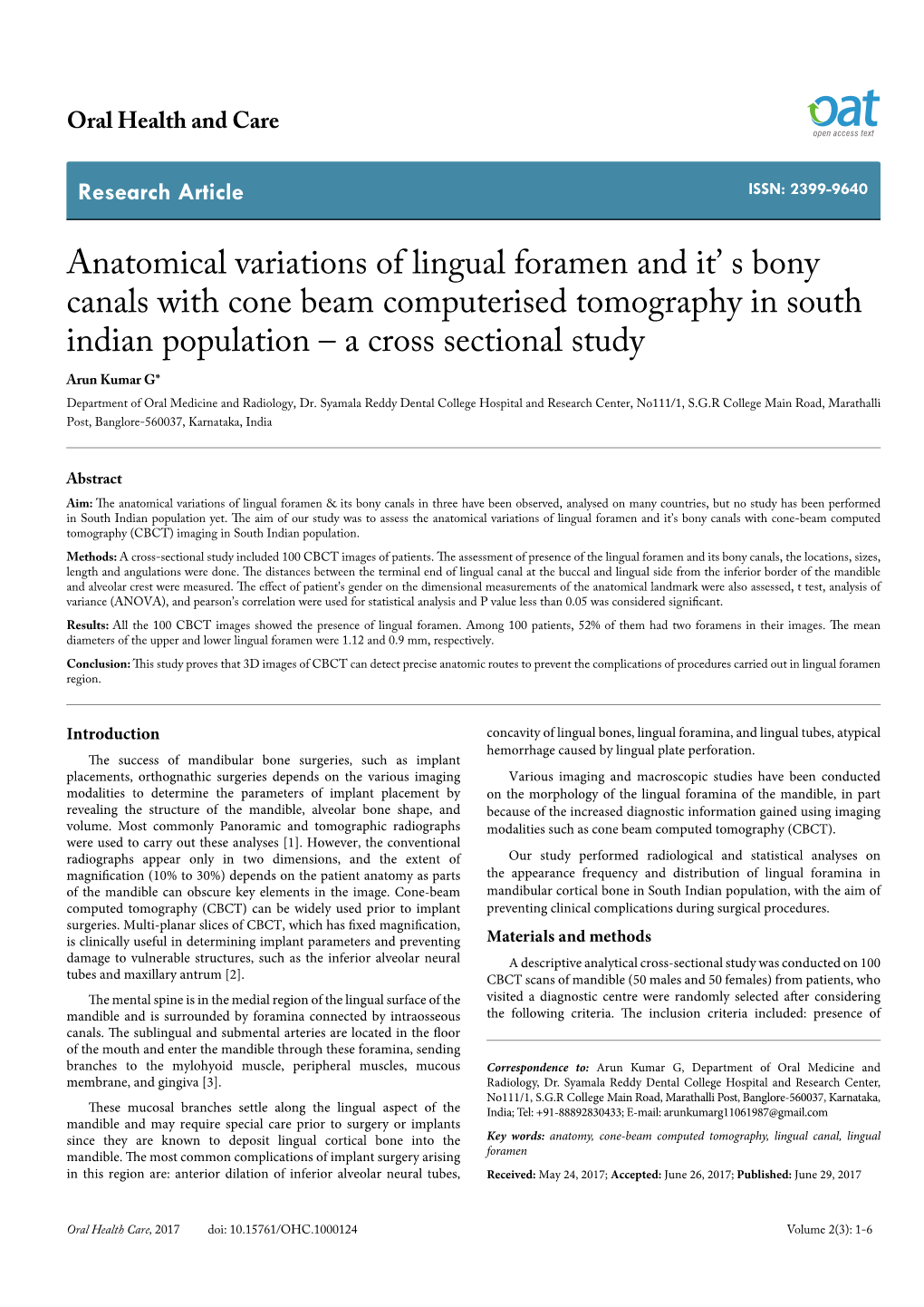 Anatomical Variations of Lingual Foramen and It' S Bony Canals With