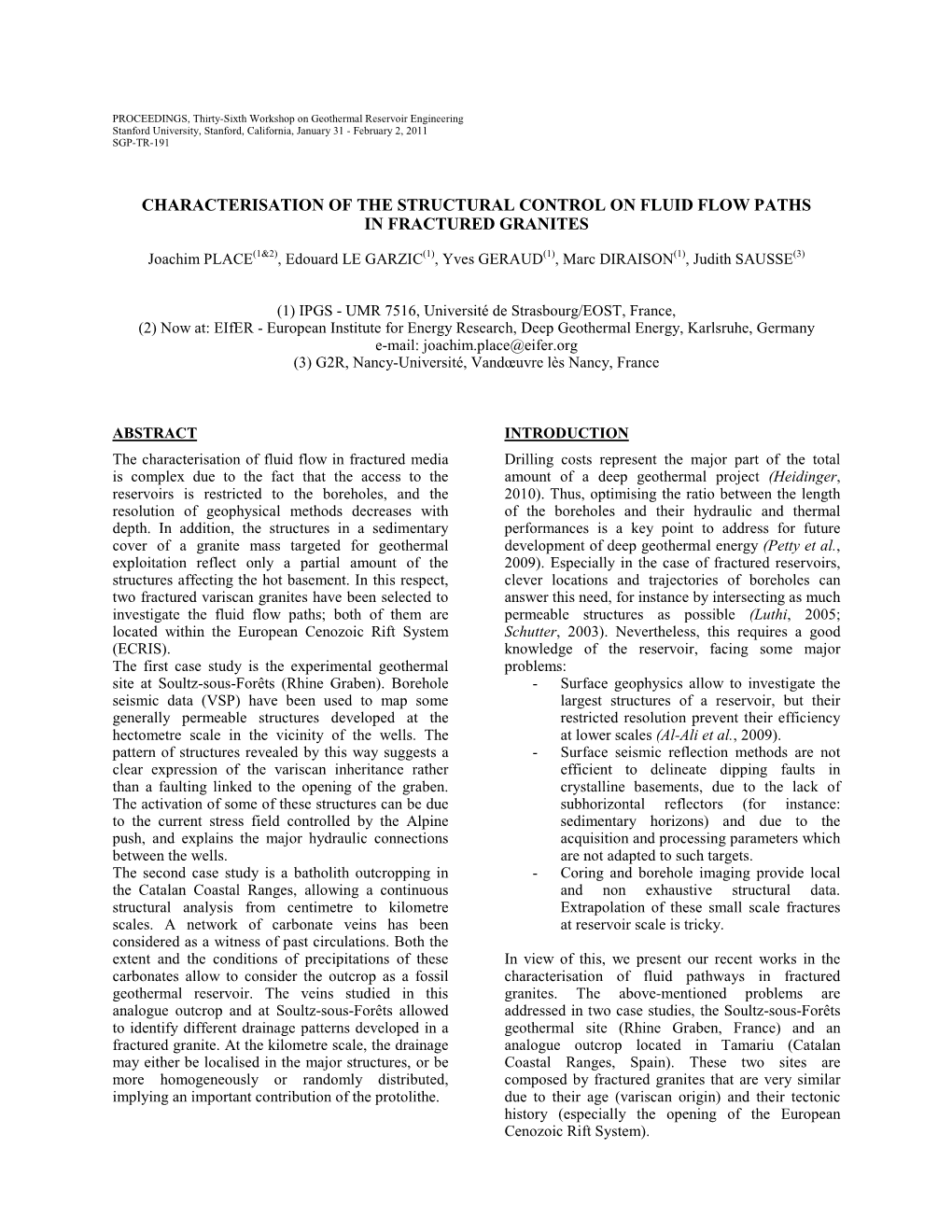 Characterisation of the Structural Control on Fluid Flow Paths in Fractured Granites