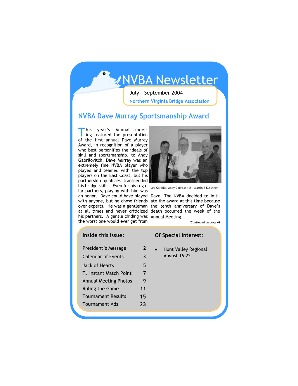 NVBA Newsletter Jul-Sep
