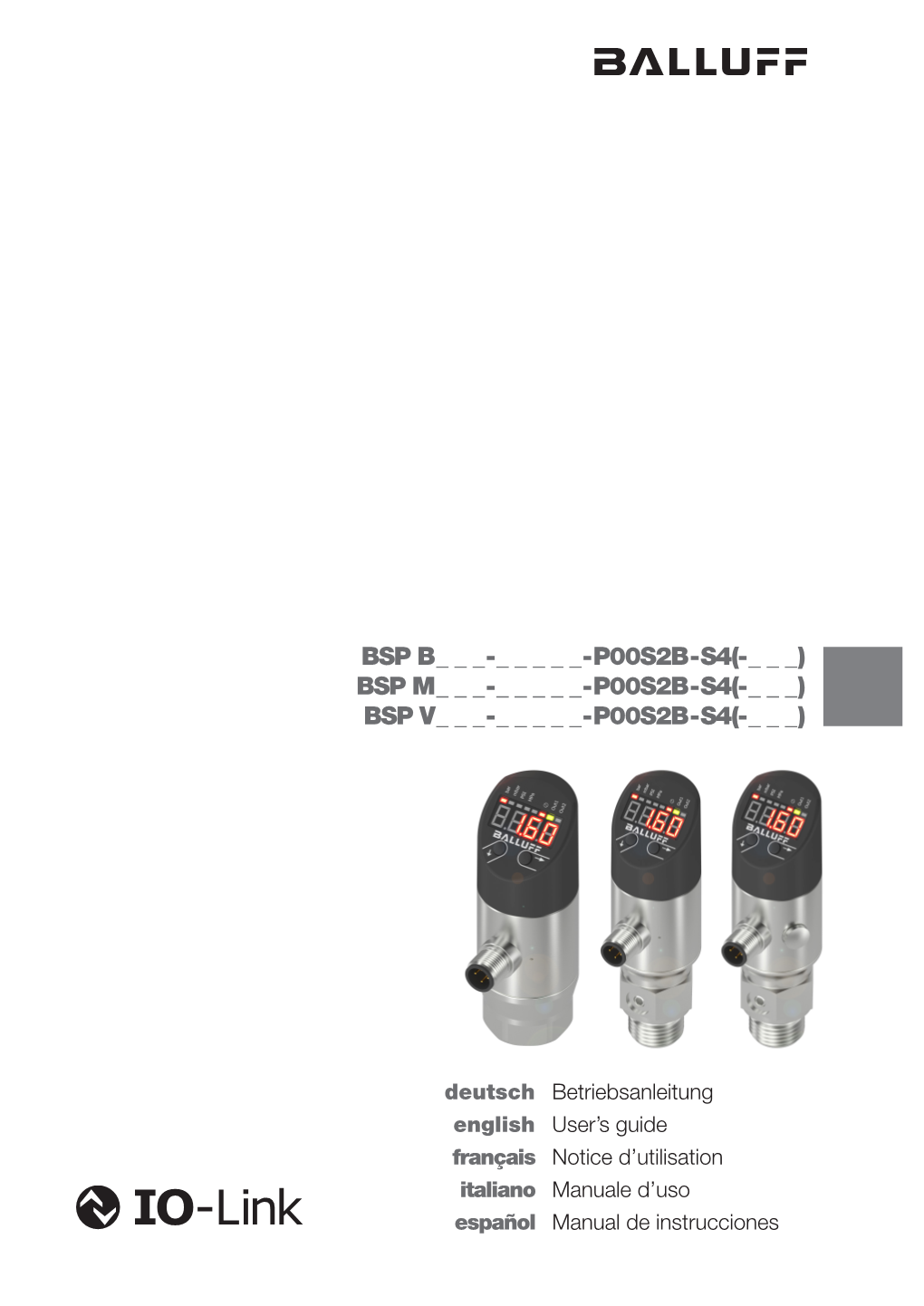 BSP B/M/V - - P00S2B - S4(- ) Drucksensoren Mit IO-Link