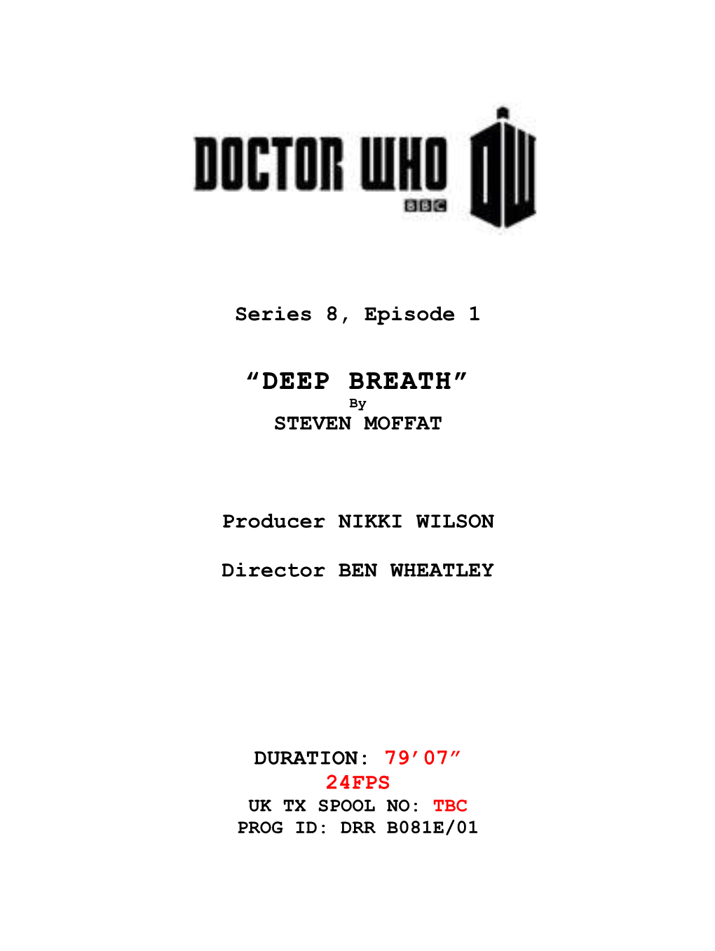 Series 8, Episode 1