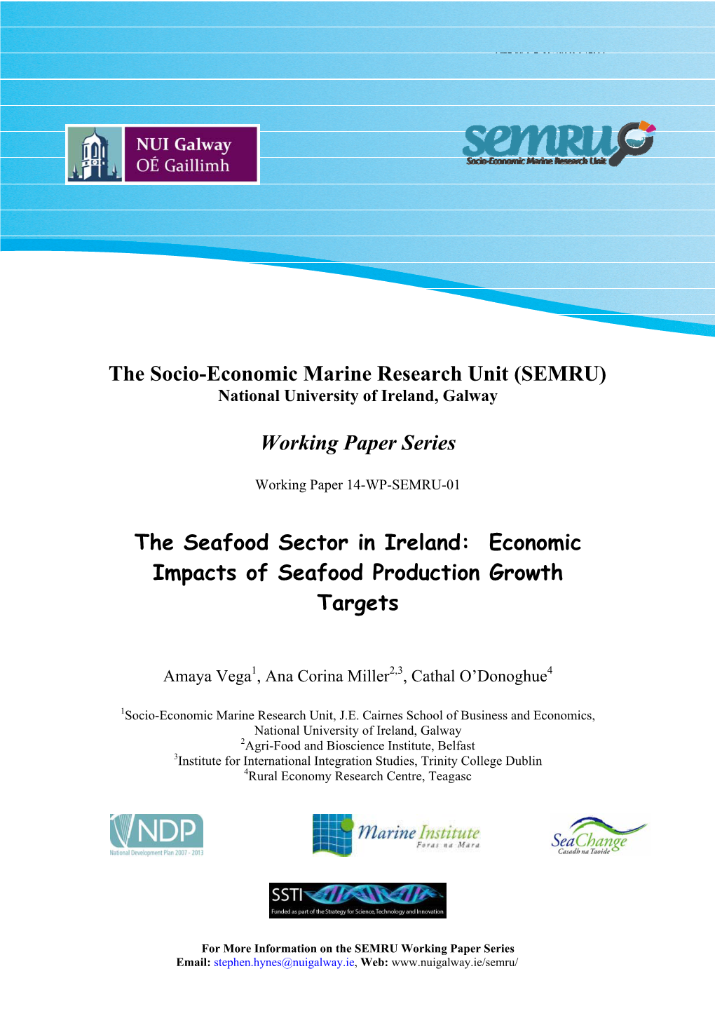 Economic Impacts of Seafood Production Growth Targets