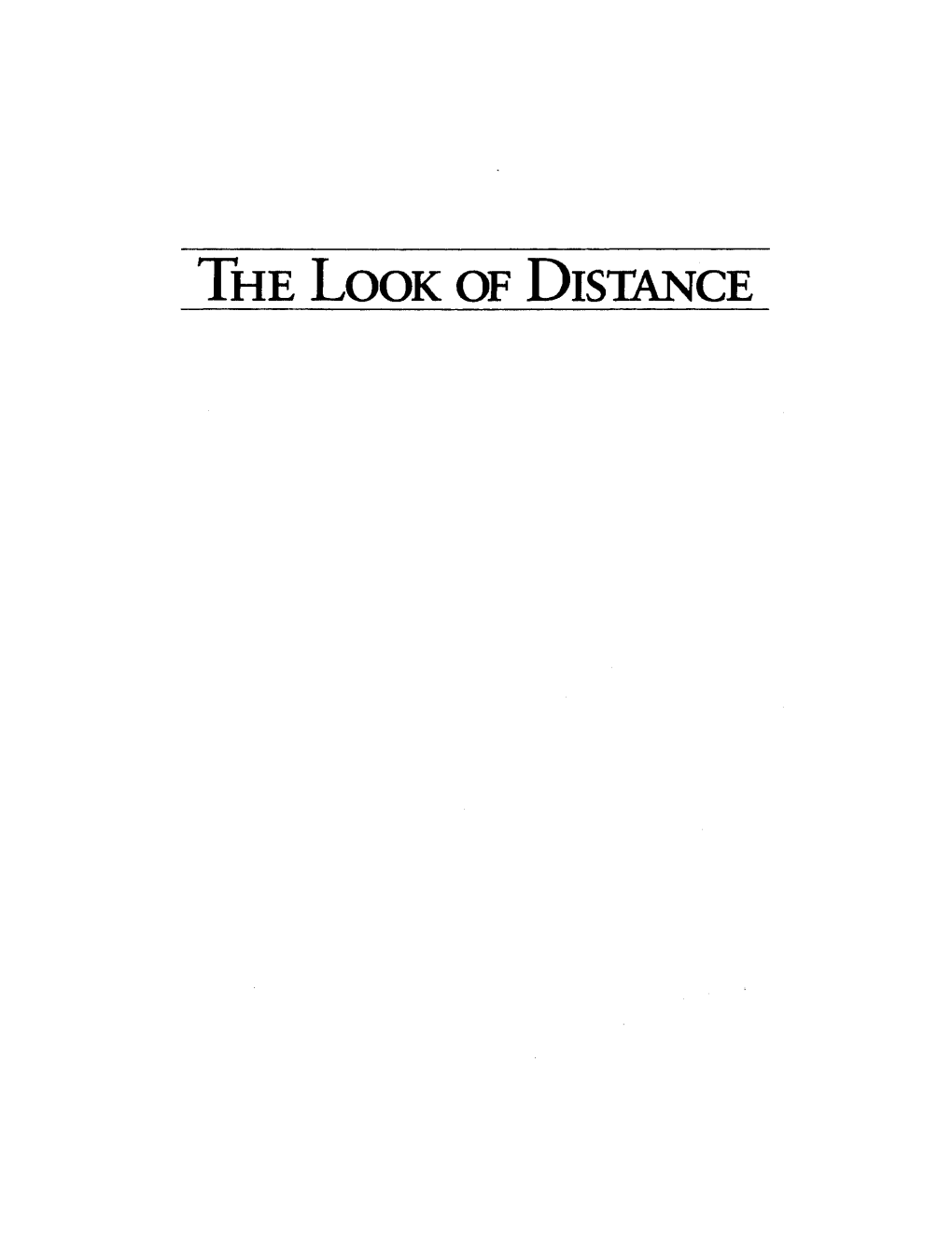 THE LOOK of DISTANCE Landscape with the Fall of Icarus, by Pieter Bruegel