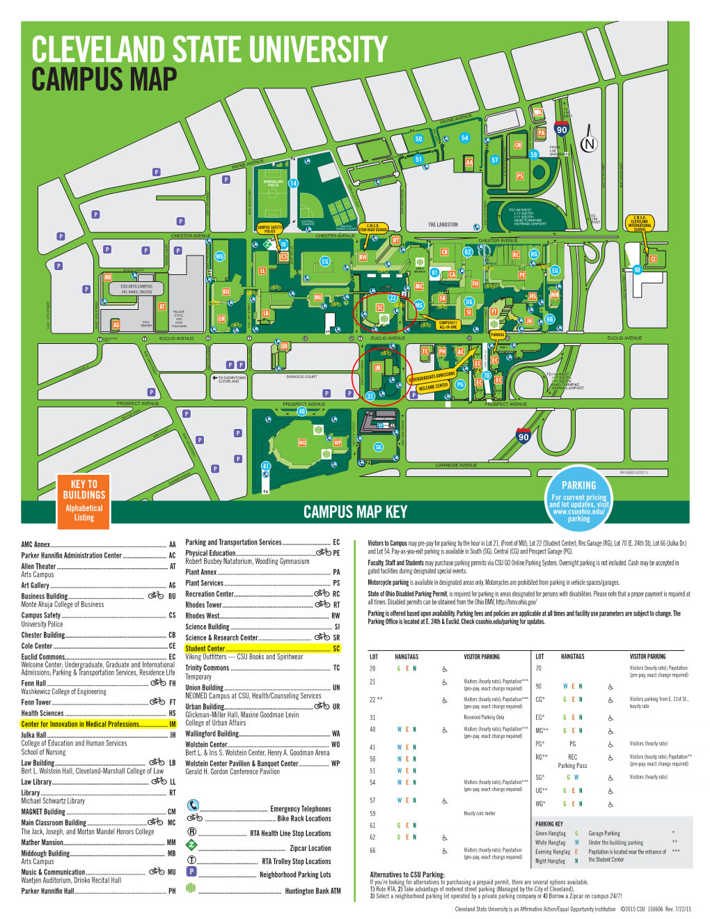 Cleveland State University Campus Map