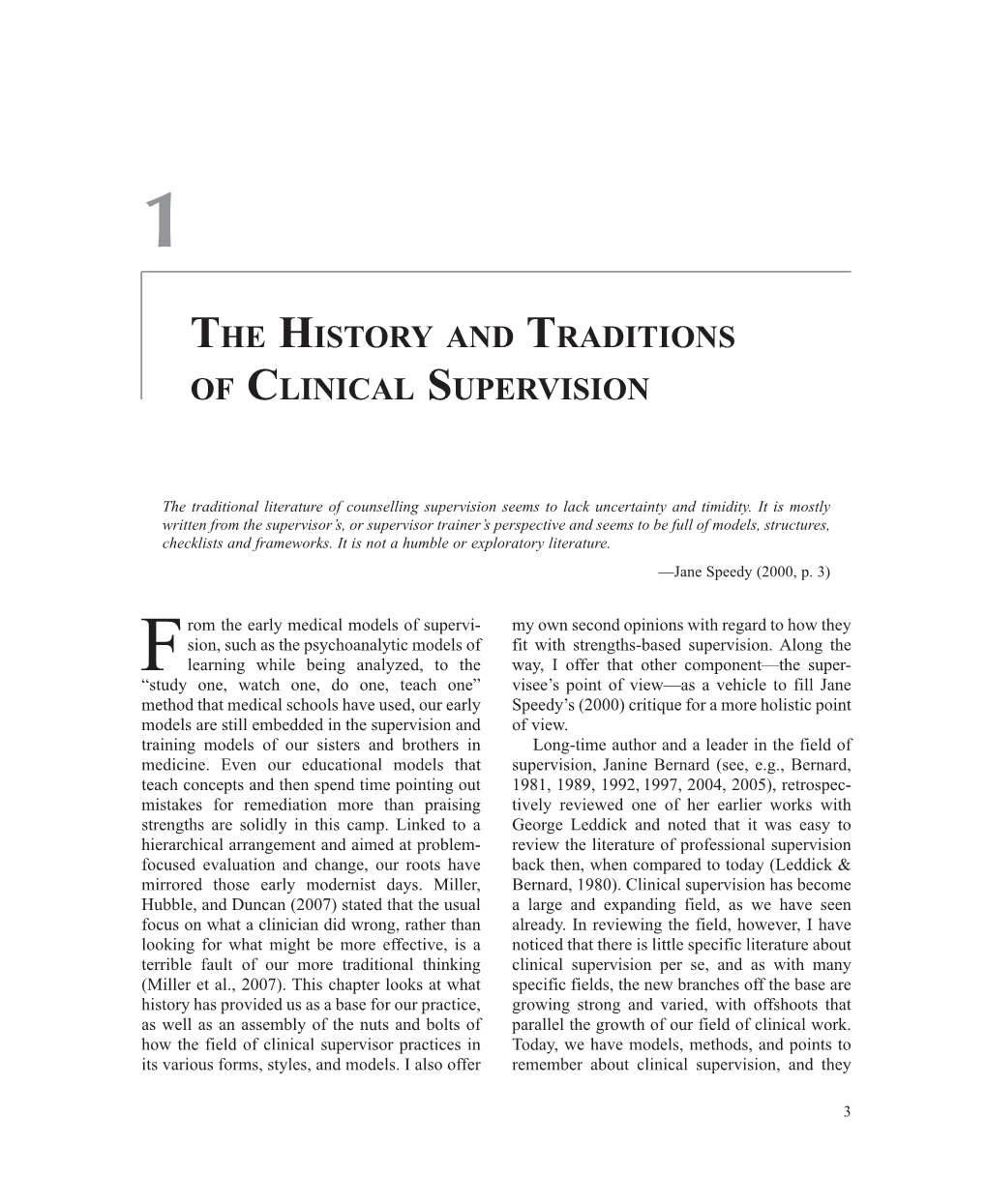 The History and Traditions of Clinical Supervision