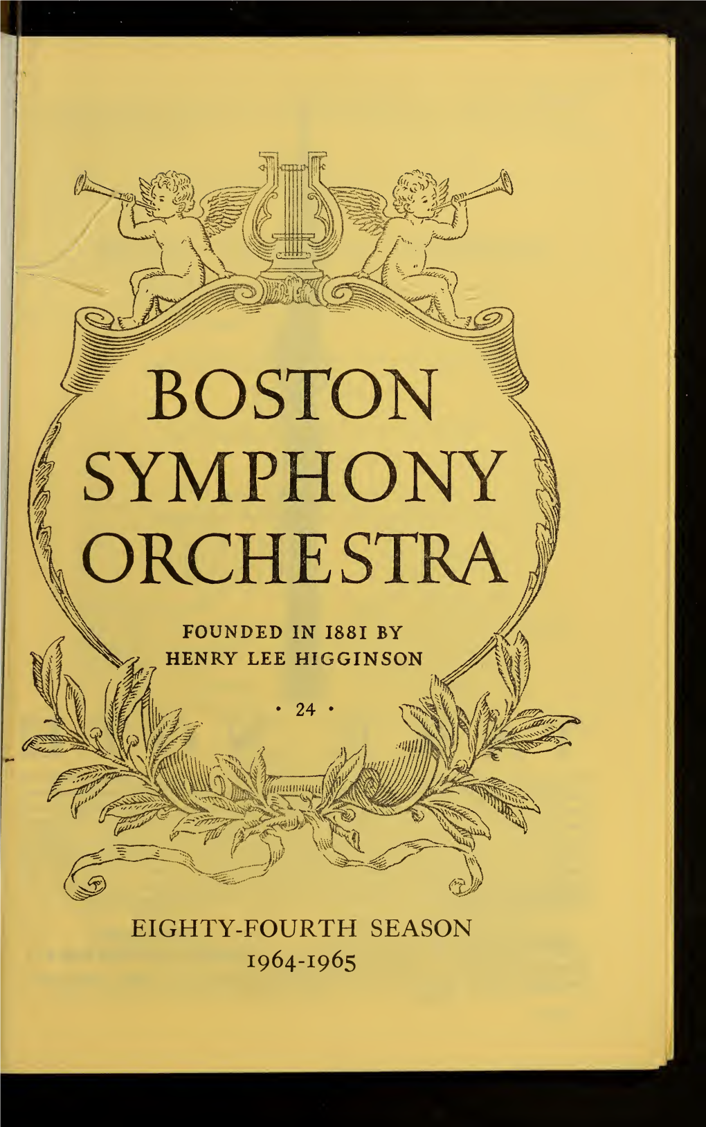 Boston Symphony Orchestra Concert Programs, Season 84,1964-1965