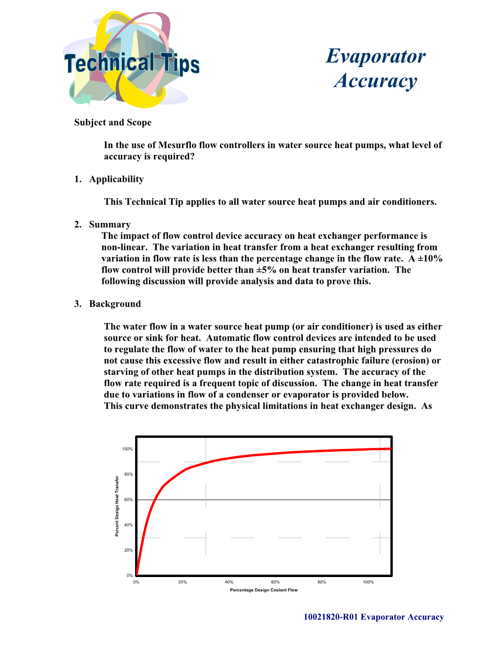 Evaporator Accuracy Required